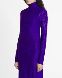 Aede - robe longue en jacquard - Anemone