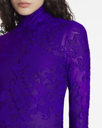 Aede - robe longue en jacquard - Anemone