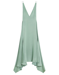 Robe midi à quilles - Vert de gris