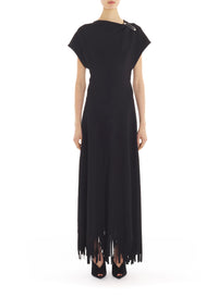 Robe à franges rubans - Noir