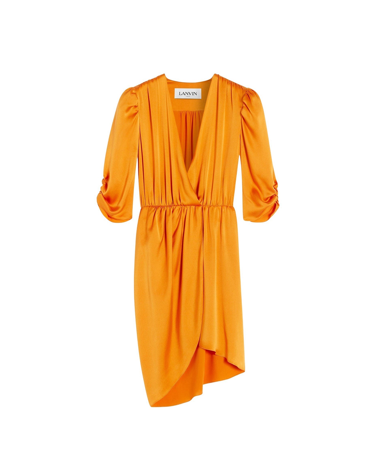 Robe drapée asymétrique - Miel