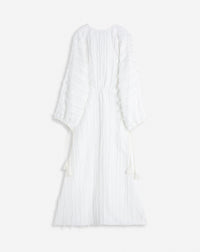 Robe midi à cordes - Blanc