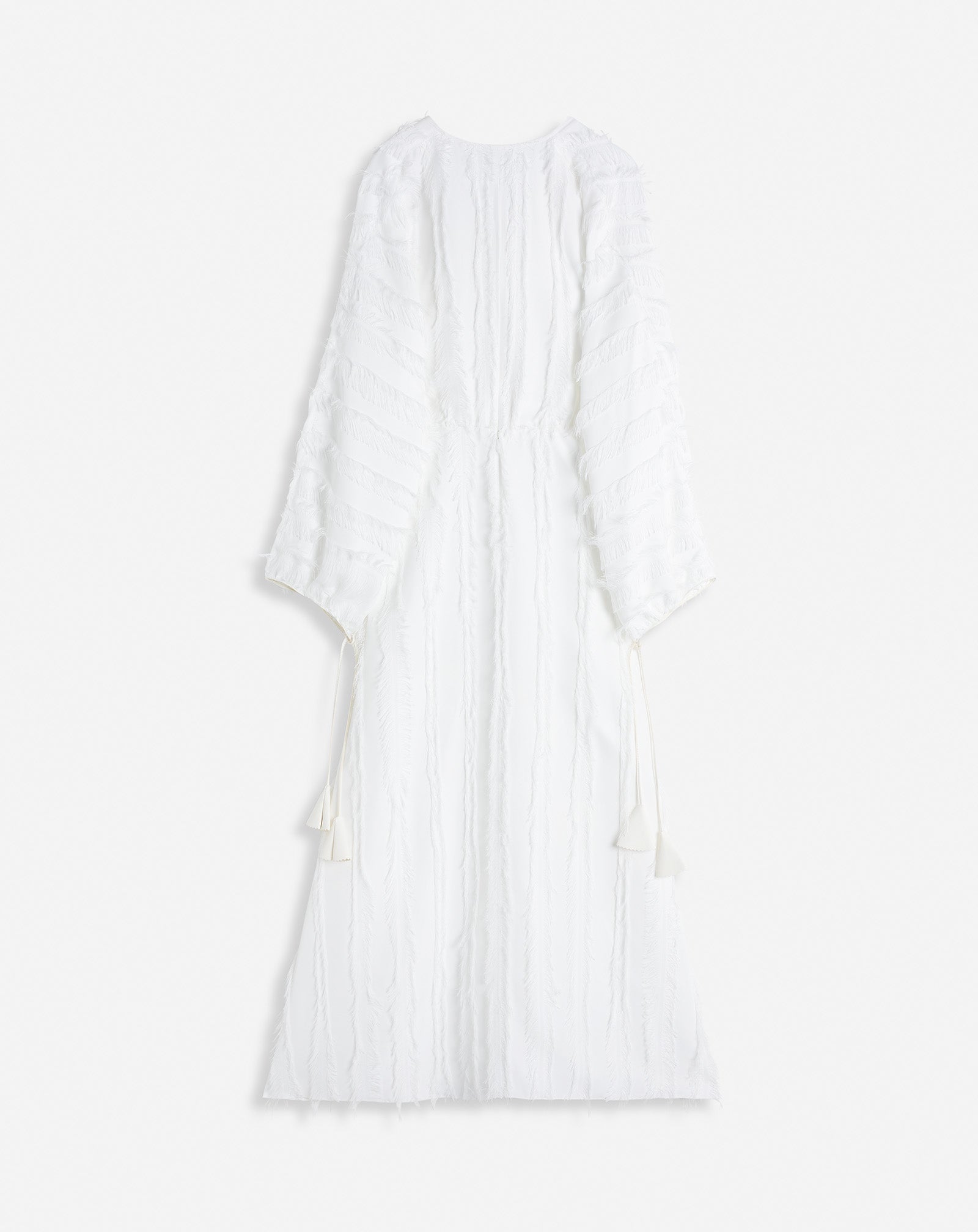 Robe midi à cordes - Blanc