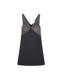Robe courte à larges bretelles - Noir