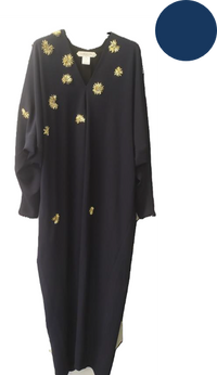 Caftan brodé - Bleu marine
