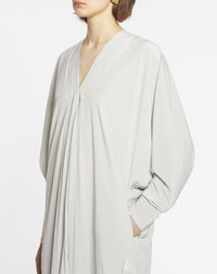 Robe caftan en tissu - Sauge