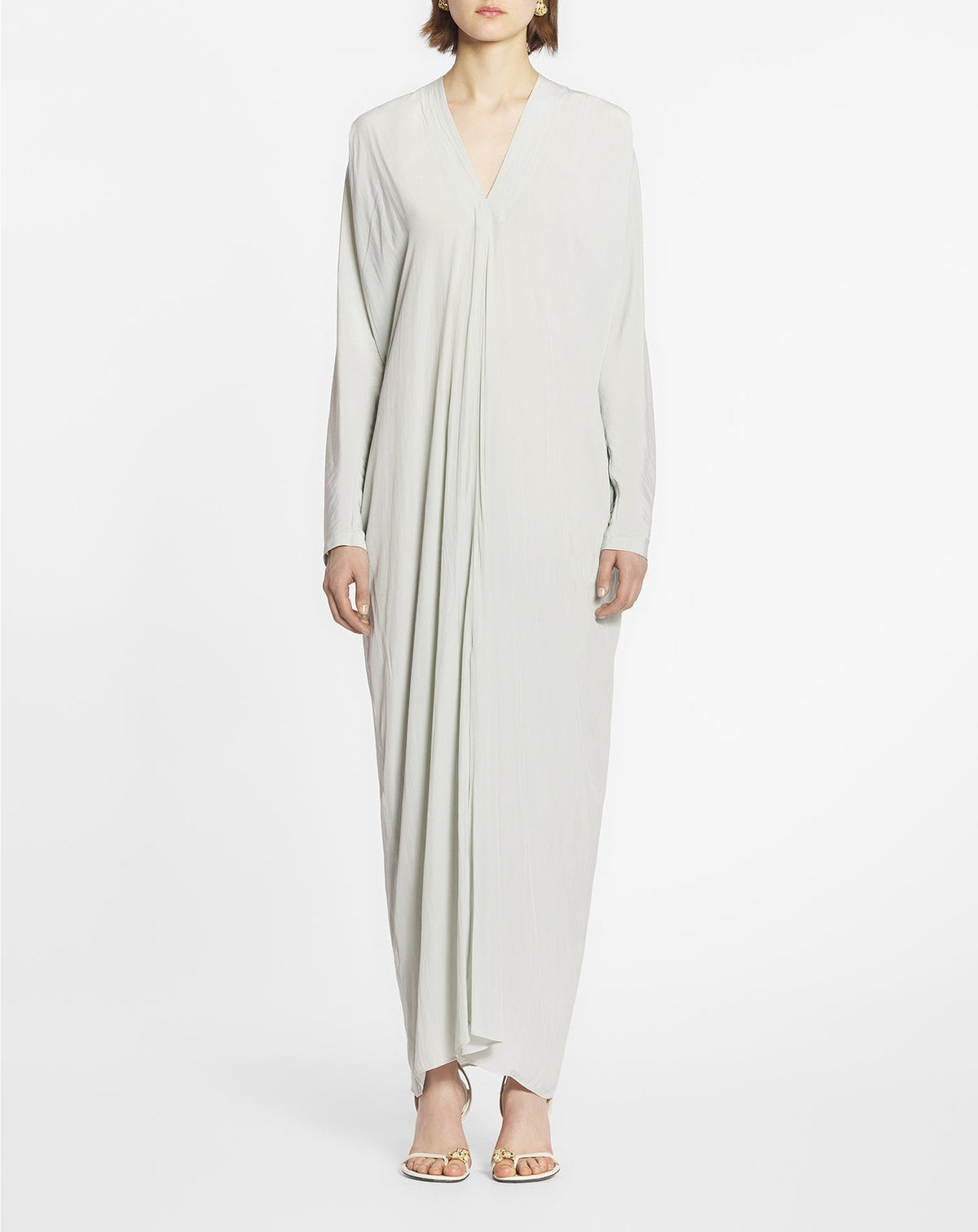 Robe caftan en tissu - Sauge