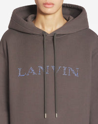 Sweat à capuche brodé Lanvin perle - Ombre