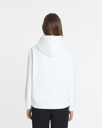 Hoodie logo manuscrit brodé - Blanc optique