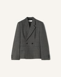 Veste tailleur double boutonnage - Gris fonce chine