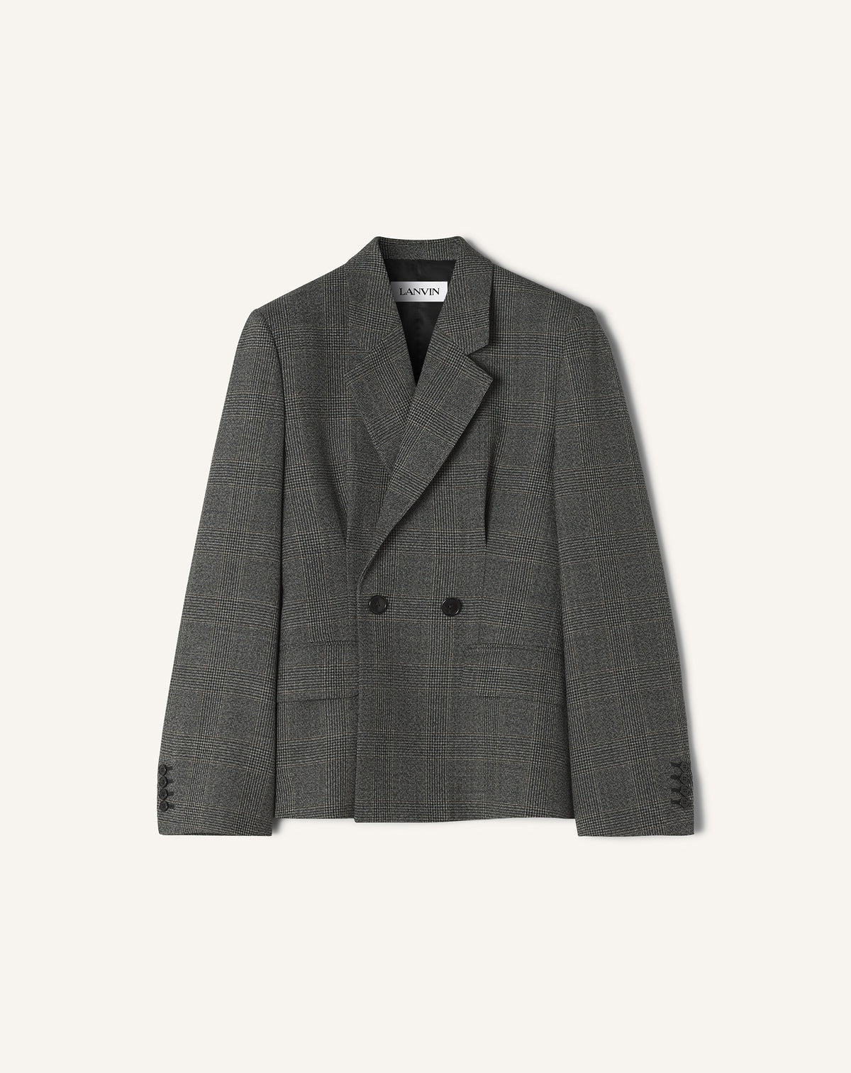 Veste tailleur double boutonnage - Gris fonce chine