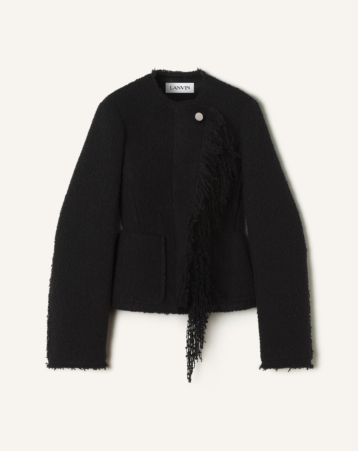 Veste sans col - Noir