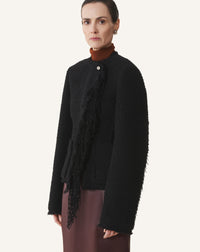 Veste sans col - Noir