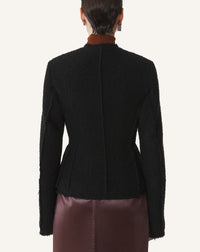 Veste sans col - Noir