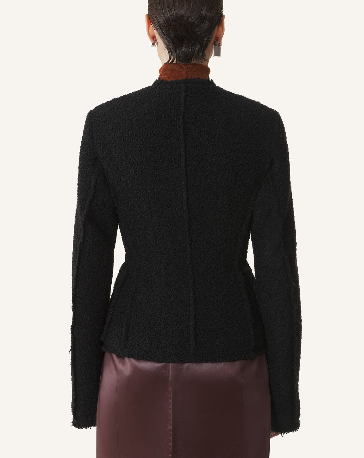 Veste sans col - Noir