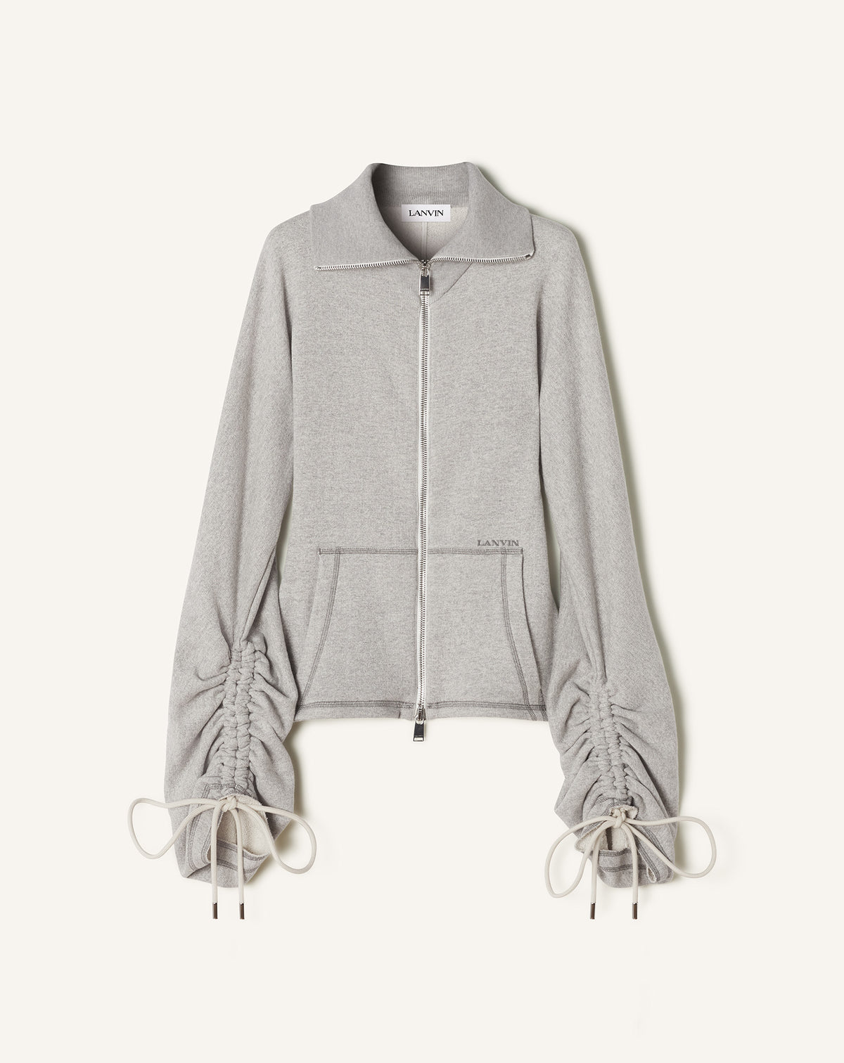 Veste zippée cintrée - Gris chine