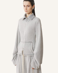 Veste zippée cintrée - Gris chine