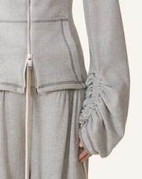 Veste zippée cintrée - Gris chine