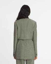 Veste déconstruite en mouliné - Lin