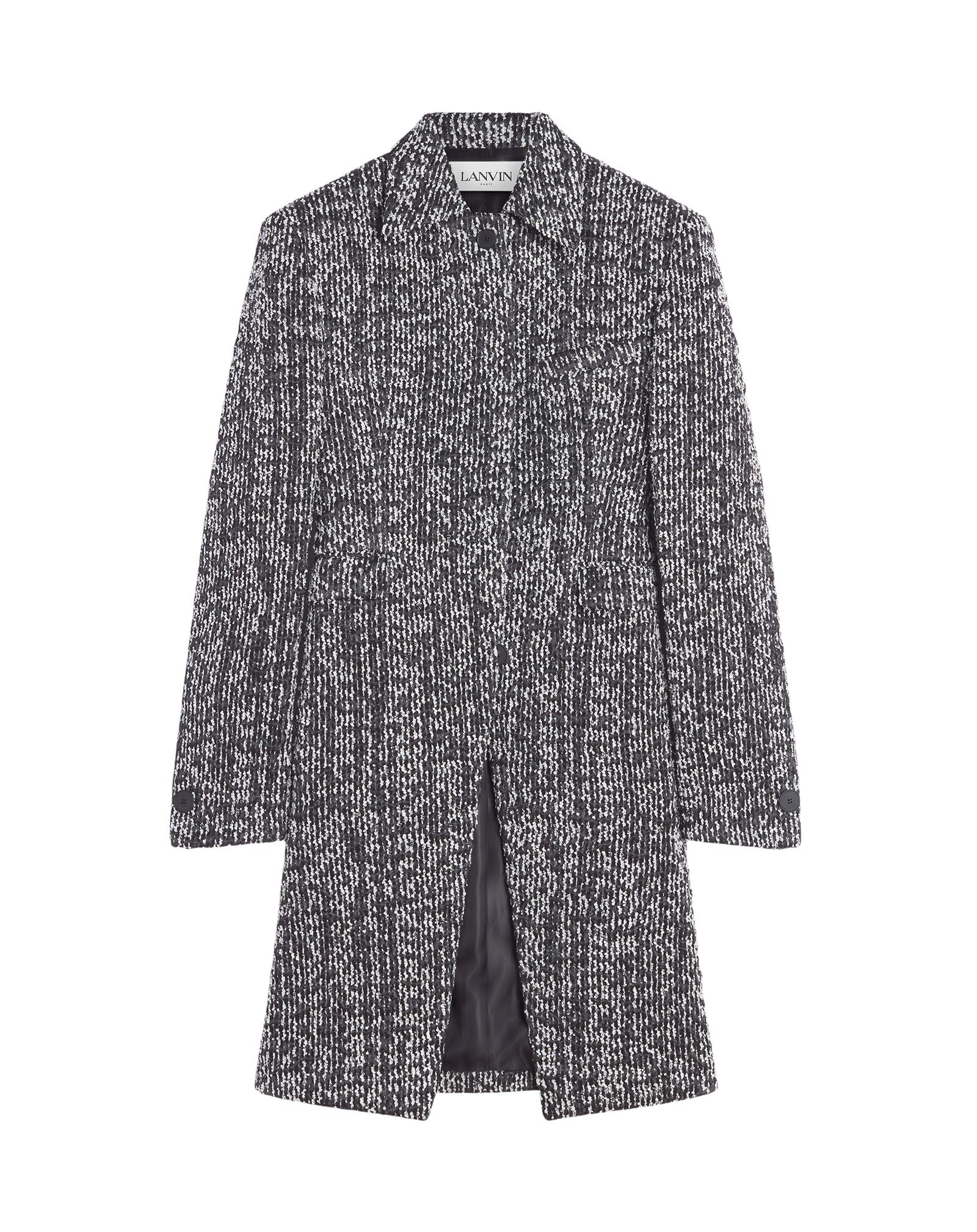 Veste longue cintrée - Noir & Blanc