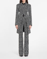 Veste longue cintrée - Noir & Blanc
