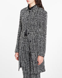 Veste longue cintrée - Noir & Blanc