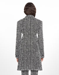 Veste longue cintrée - Noir & Blanc