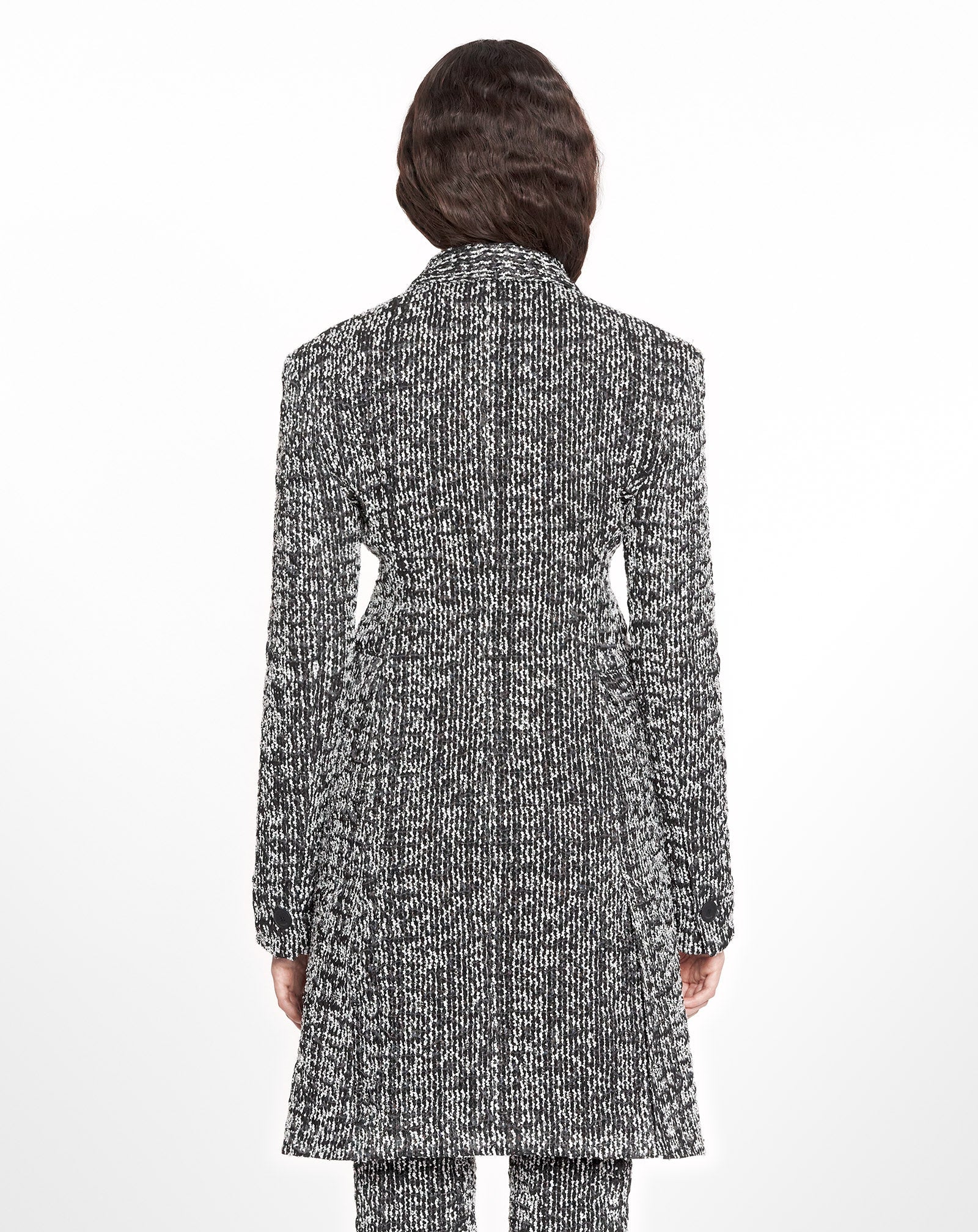 Veste longue cintrée - Noir & Blanc