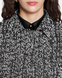 Veste longue cintrée - Noir & Blanc