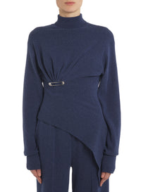 Pull drapé - Indigo
