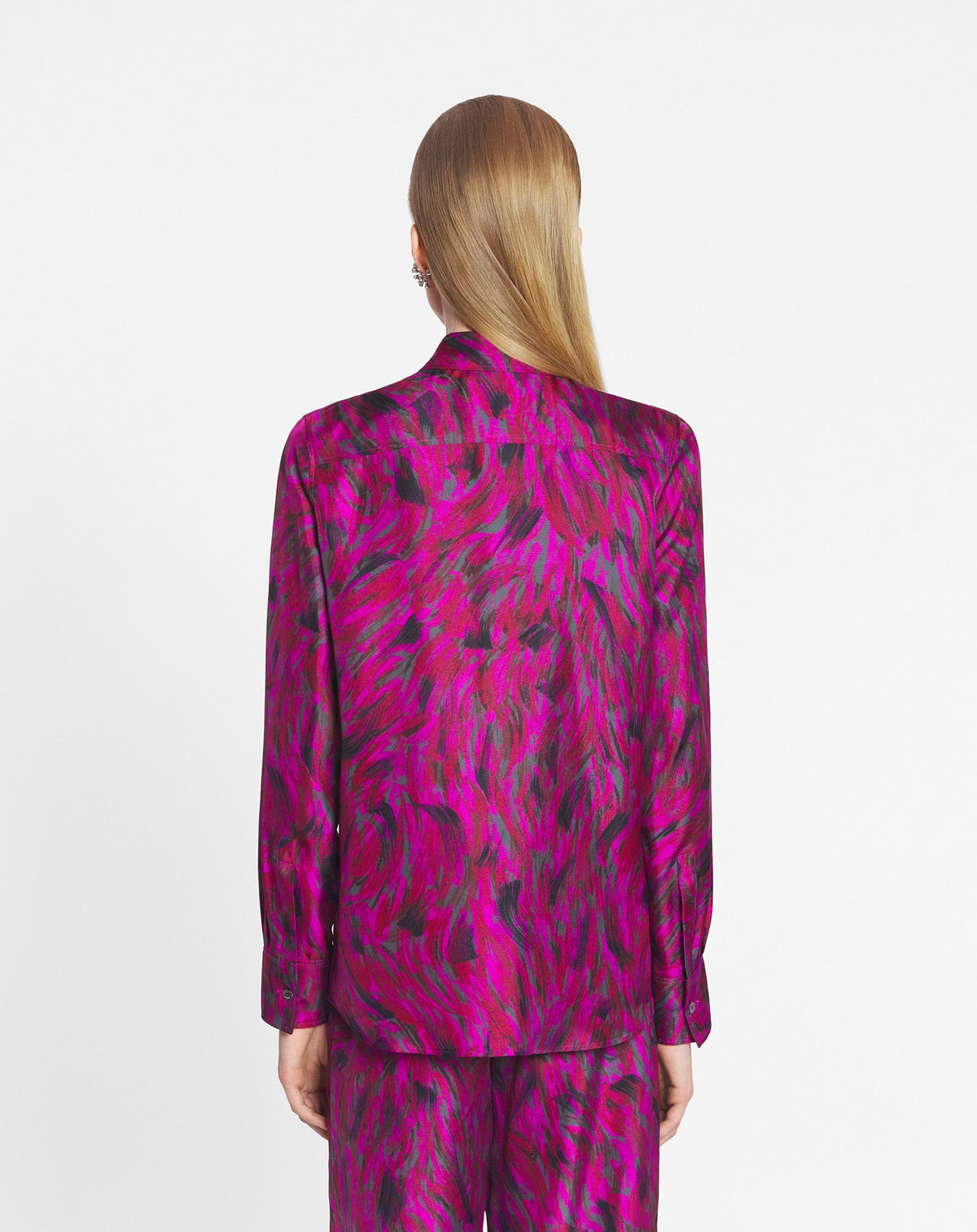 ZZNO STOCK FUCHSIA CHEMISE MANCHES LONGUES IMPRIMÉE