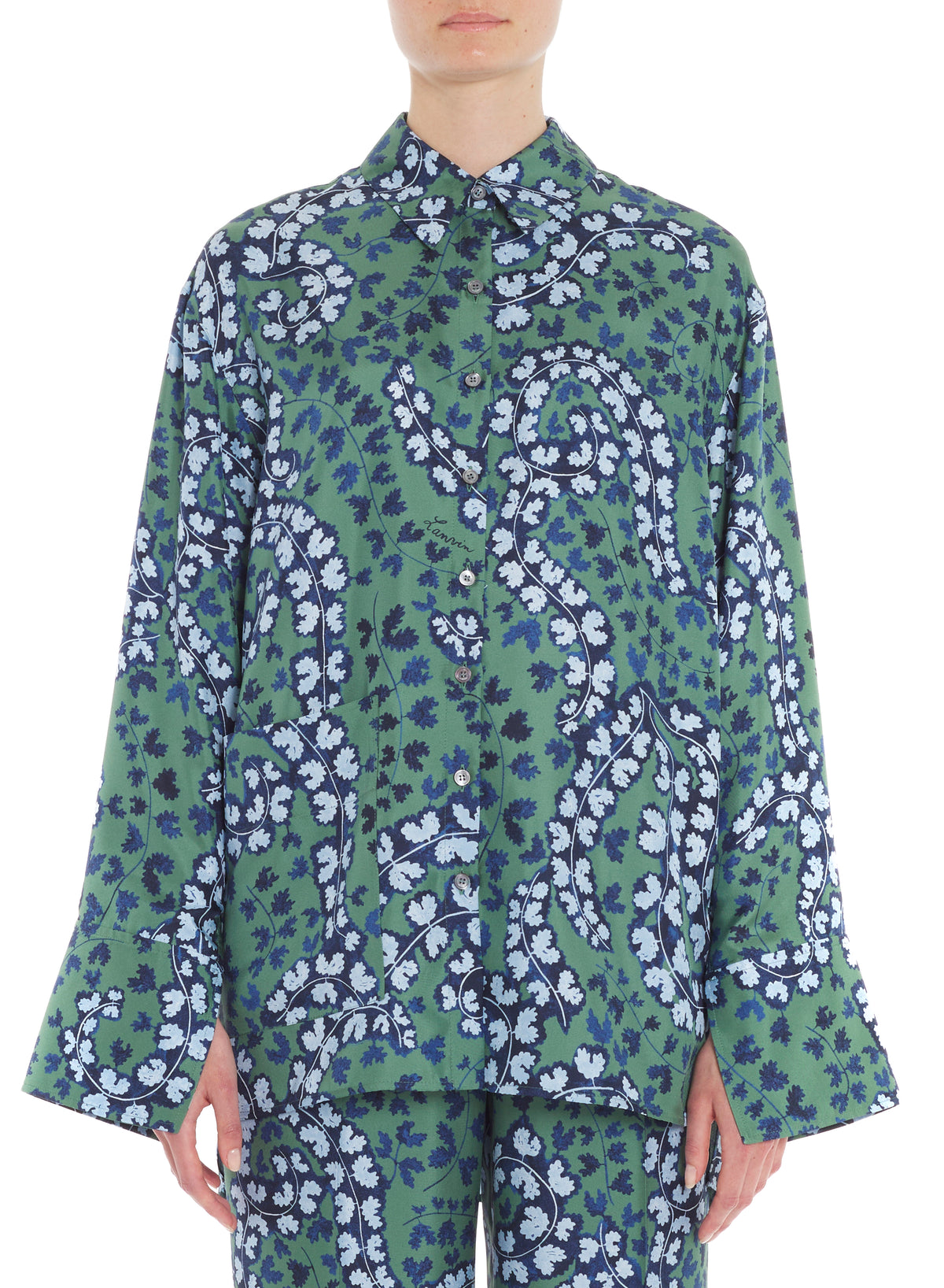 ZZNO STOCK MELEZE CHEMISE AMPLE IMPRIMÉ RATEAU