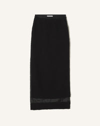 Jupe droite asymétrique - Noir