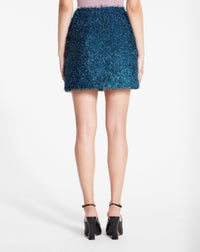 Jupe courte fendue - Turquoise
