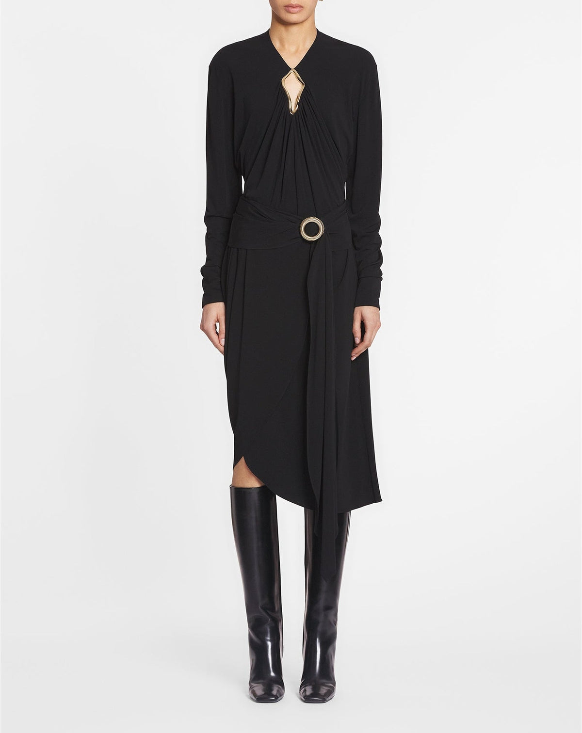 Jupe midi asymétrique - Noir