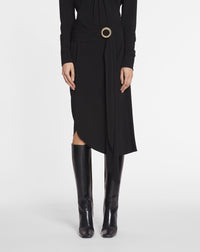 Jupe midi asymétrique - Noir