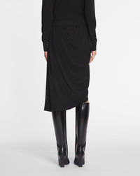 Jupe midi asymétrique - Noir