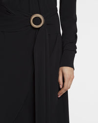Jupe midi asymétrique - Noir