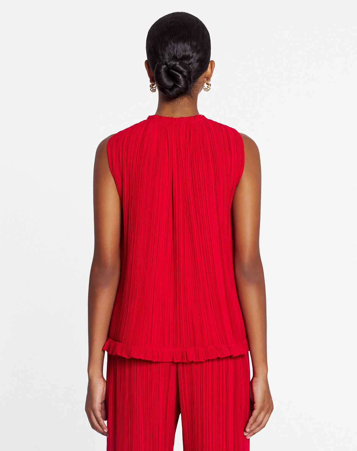 ZZNO STOCK FLAMME SLEEVELESS PLEATED TOP