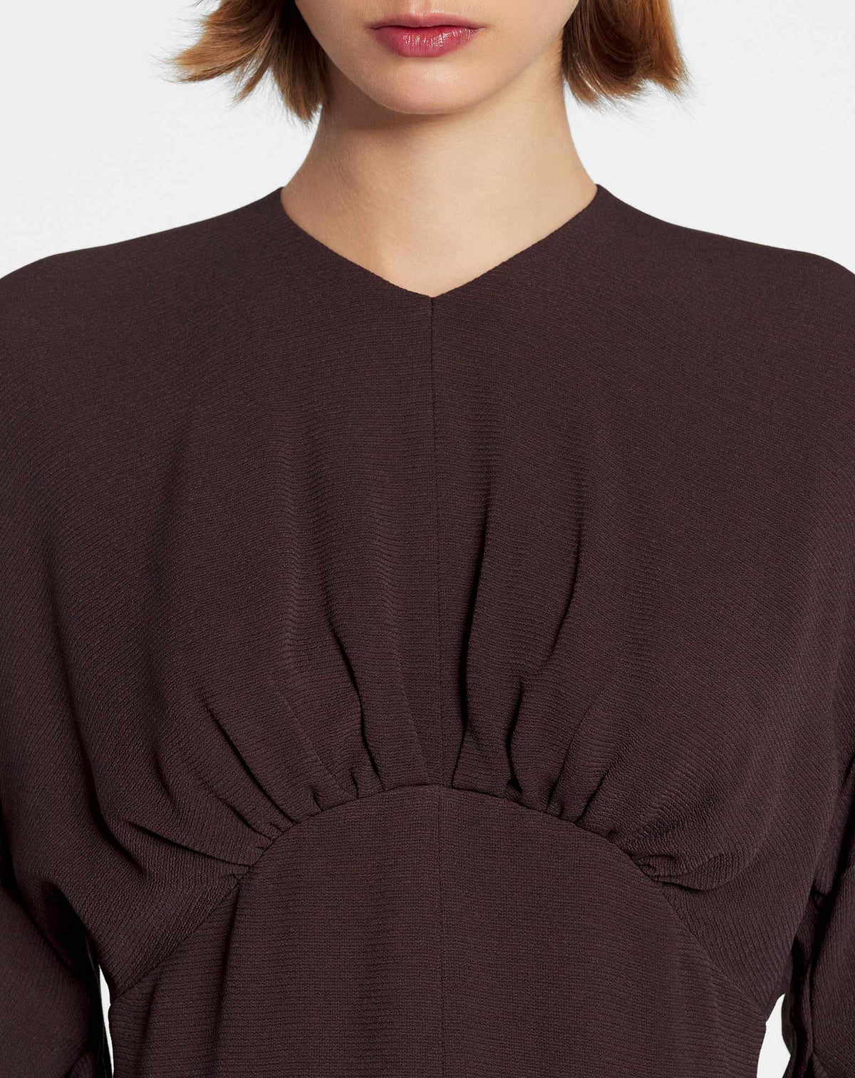Blouse manches 3/4 - Cacao