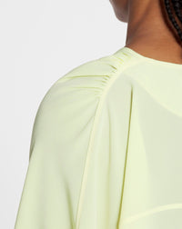 Blouse à manches courtes en soie - Citron
