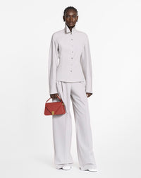 Chemise cintrée détail bijou - Vison