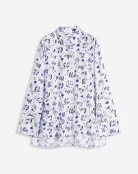 ZZNO STOCK CHAMBRAY CHEMISE AMPLE IMPRIMÉE
