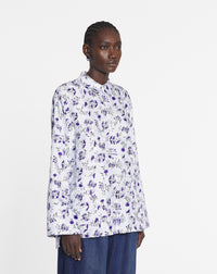 ZZNO STOCK CHAMBRAY CHEMISE AMPLE IMPRIMÉE