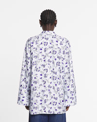 ZZNO STOCK CHAMBRAY CHEMISE AMPLE IMPRIMÉE