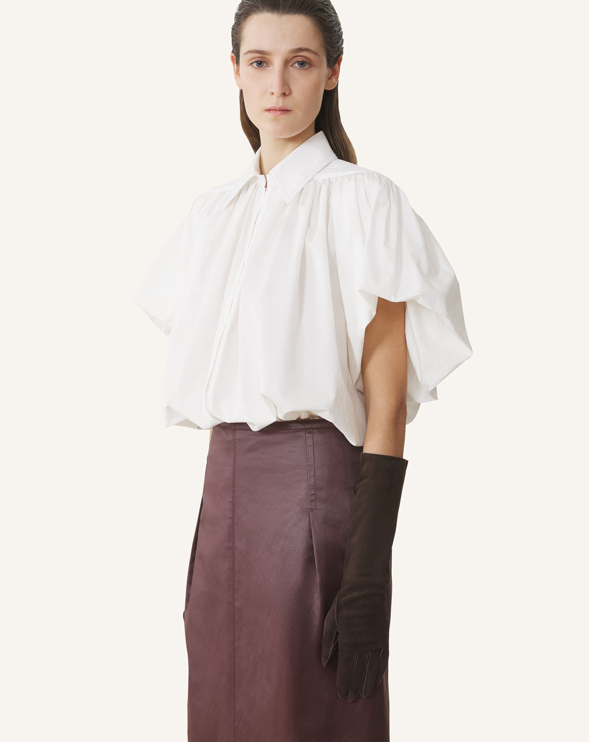 Haut à manches bouffantes - Toile
