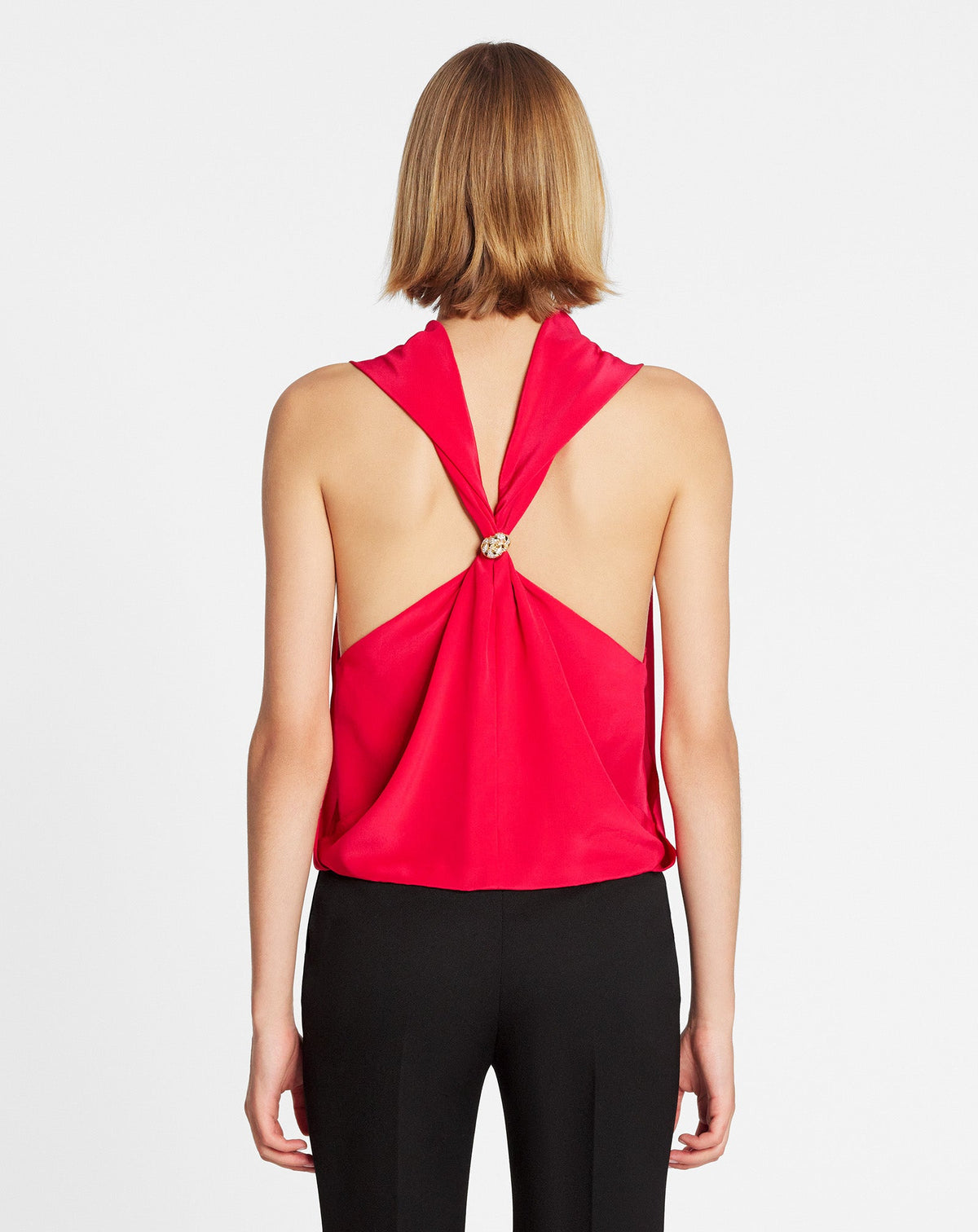 Blouse sans manches en soie - Pasteque