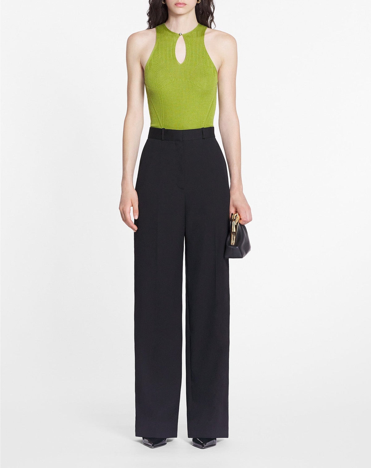 ZZNO STOCK VERT ABSINTHE SLEEVELESS HALTER NECK TOP