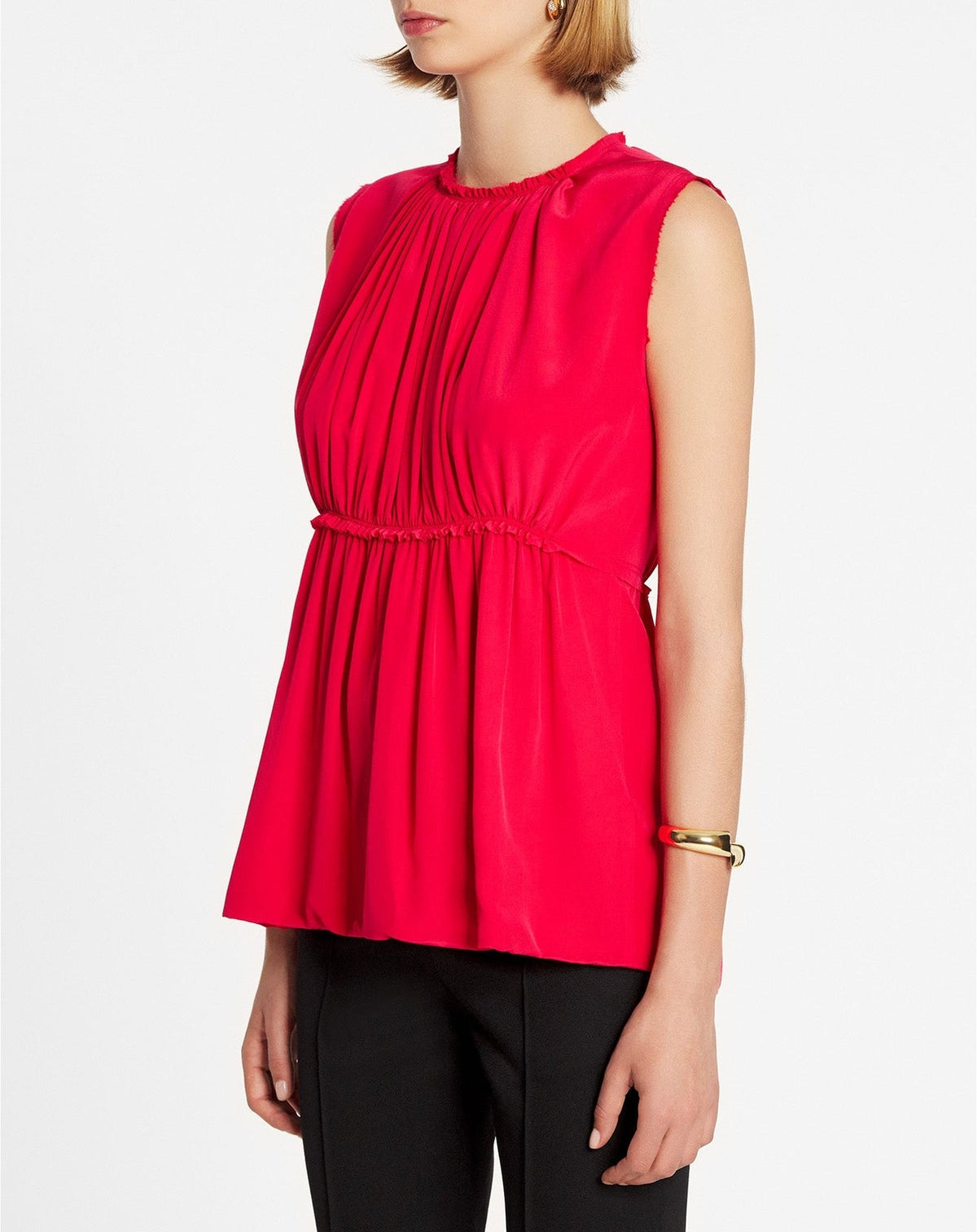 Blouse sans manches en soie - Pasteque