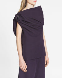 Top asymétrique sans manches - Encre Japonaise